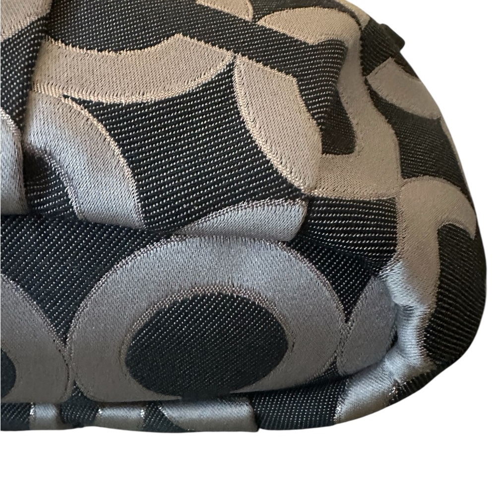 Coach 2011 Madison Op Art Bag F18808 in Silver & Black Pink Lining!‎ - Picture 5 of 16